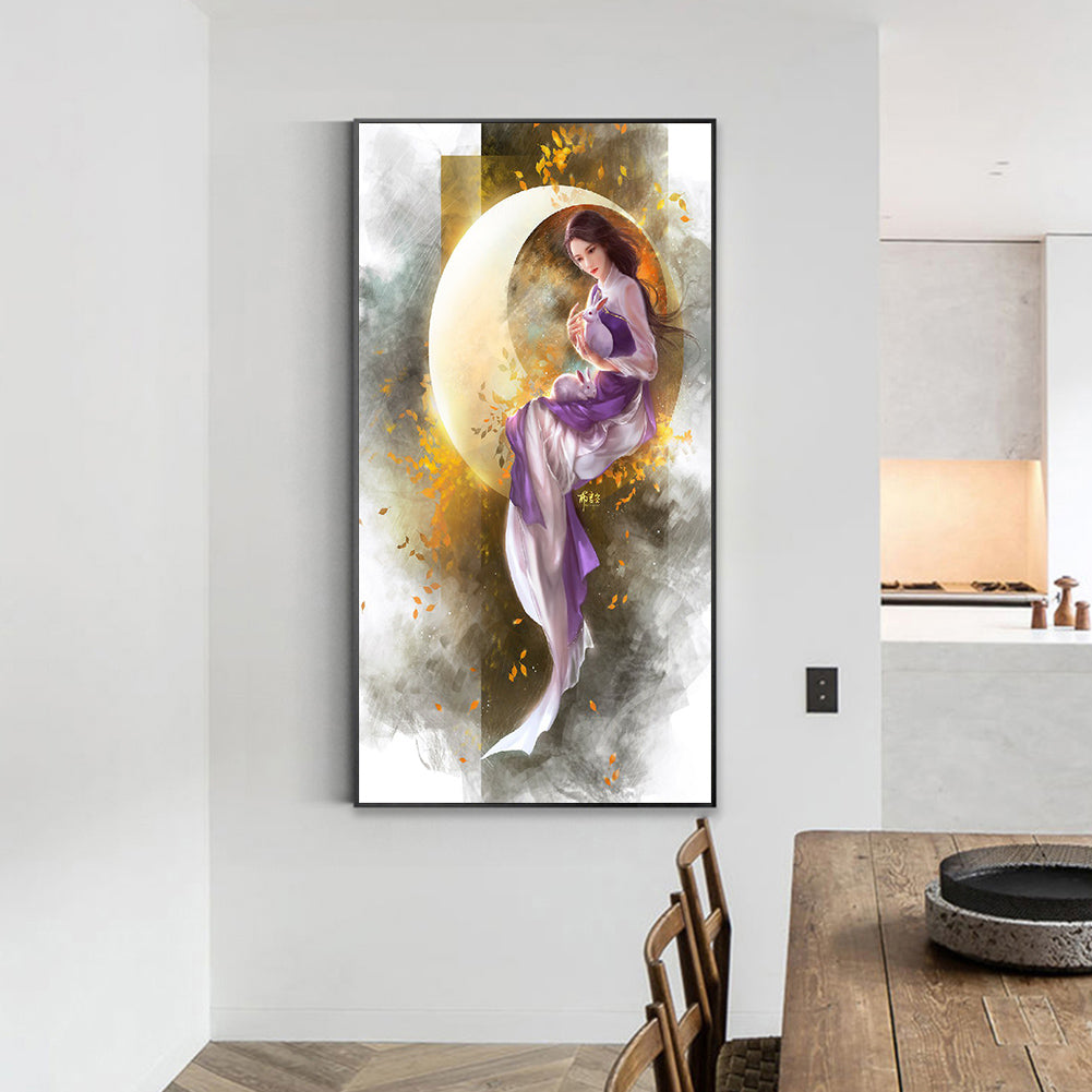 Fairy On The Moon - Full Round Drill Diamond Painting 40*70CM