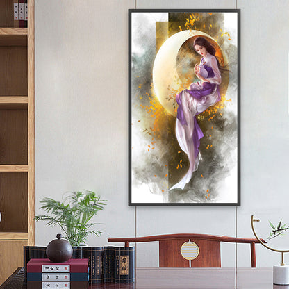 Fairy On The Moon - Full Round Drill Diamond Painting 40*70CM