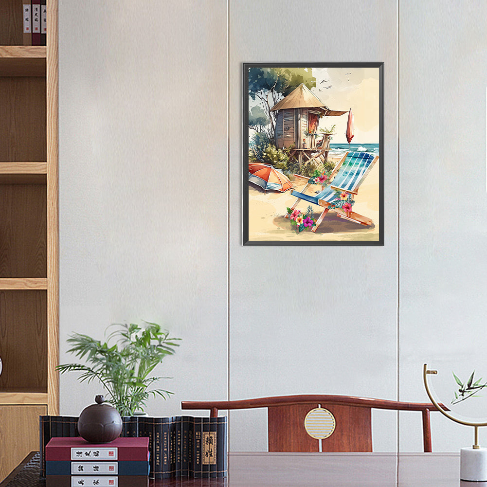 Beach Chair - Full Round Drill Diamond Painting 30*40CM