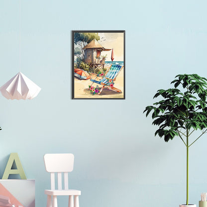 Beach Chair - Full Round Drill Diamond Painting 30*40CM