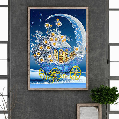 Dream Blue Carriage House - Special Shaped Drill Diamond Painting 30*40CM