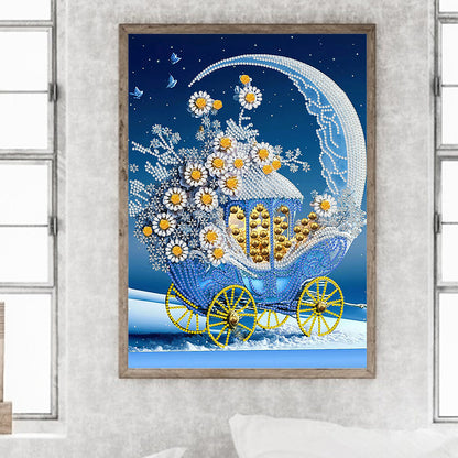Dream Blue Carriage House - Special Shaped Drill Diamond Painting 30*40CM