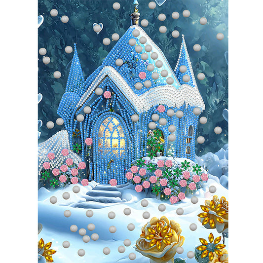 Dream Blue Carriage House - Special Shaped Drill Diamond Painting 30*40CM
