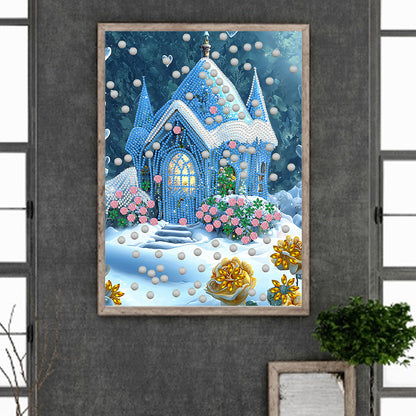 Dream Blue Carriage House - Special Shaped Drill Diamond Painting 30*40CM