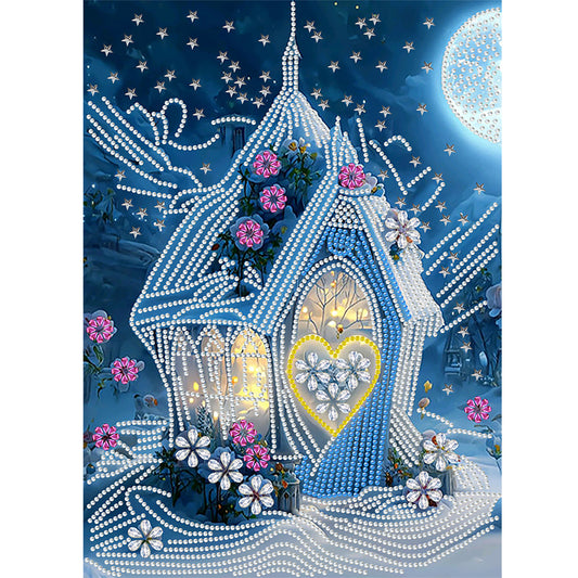 Dream Blue Carriage House - Special Shaped Drill Diamond Painting 30*40CM