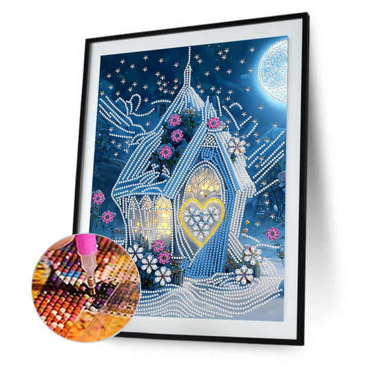 Dream Blue Carriage House - Special Shaped Drill Diamond Painting 30*40CM