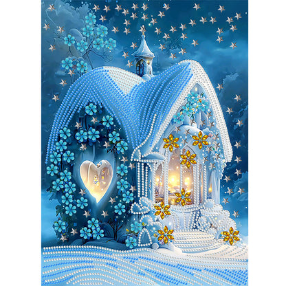 Dream Blue Carriage House - Special Shaped Drill Diamond Painting 30*40CM