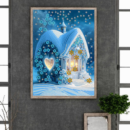 Dream Blue Carriage House - Special Shaped Drill Diamond Painting 30*40CM