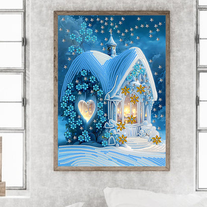 Dream Blue Carriage House - Special Shaped Drill Diamond Painting 30*40CM