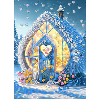 Dream Blue Carriage House - Special Shaped Drill Diamond Painting 30*40CM