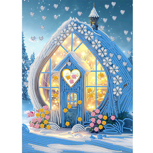 Dream Blue Carriage House - Special Shaped Drill Diamond Painting 30*40CM