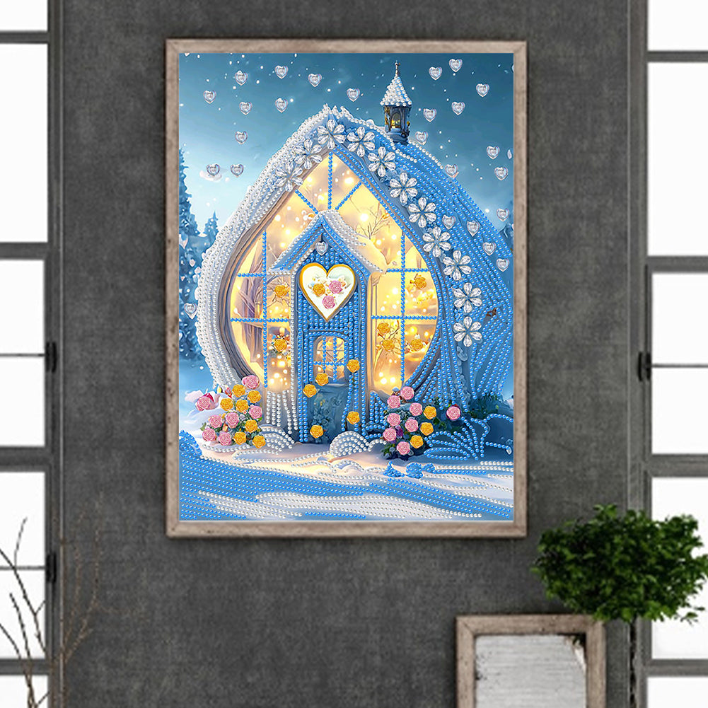 Dream Blue Carriage House - Special Shaped Drill Diamond Painting 30*40CM