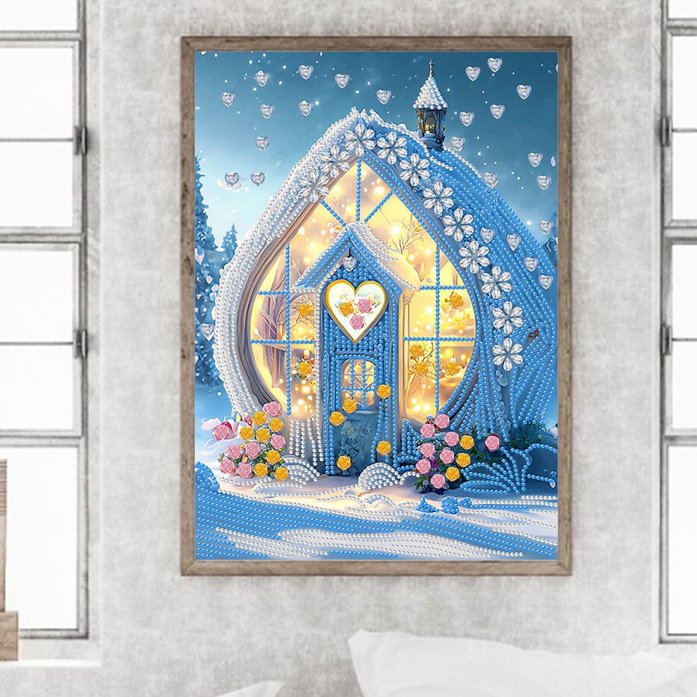 Dream Blue Carriage House - Special Shaped Drill Diamond Painting 30*40CM