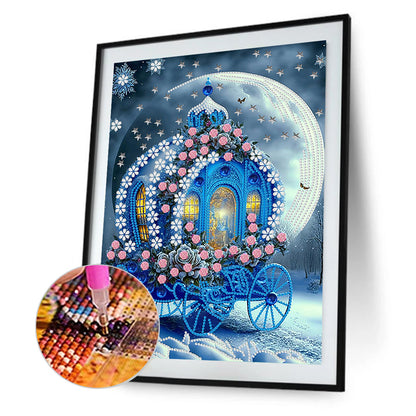 Dream Blue Carriage House - Special Shaped Drill Diamond Painting 30*40CM