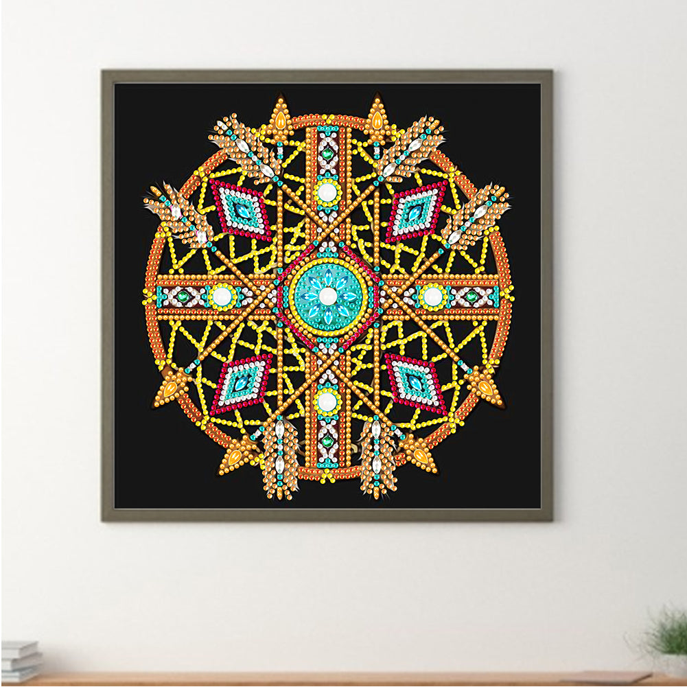 Feather Dreamcatcher Mandala - Special Shaped Drill Diamond Painting 30*30CM