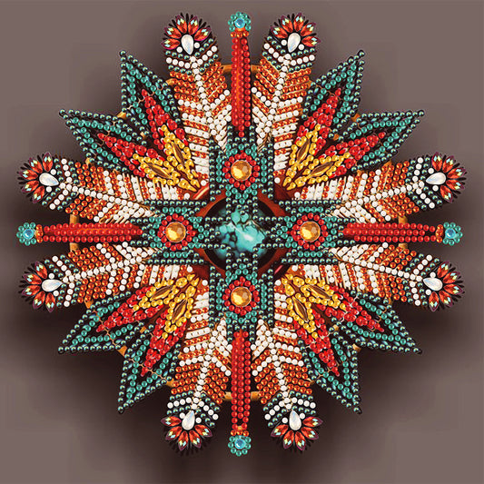 Feather Dreamcatcher Mandala - Special Shaped Drill Diamond Painting 30*30CM