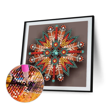 Feather Dreamcatcher Mandala - Special Shaped Drill Diamond Painting 30*30CM