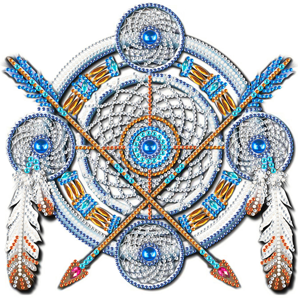 Feather Dreamcatcher Mandala - Special Shaped Drill Diamond Painting 30*30CM