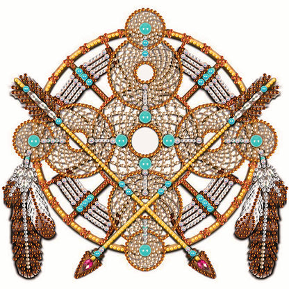 Feather Dreamcatcher Mandala - Special Shaped Drill Diamond Painting 30*30CM