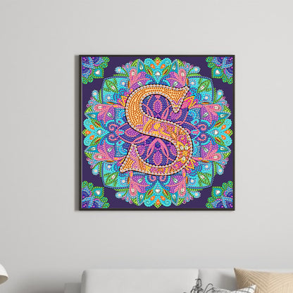 S Letter Mandala - Special Shaped Drill Diamond Painting 30*30CM