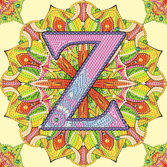 Z Letter Mandala - Special Shaped Drill Diamond Painting 30*30CM