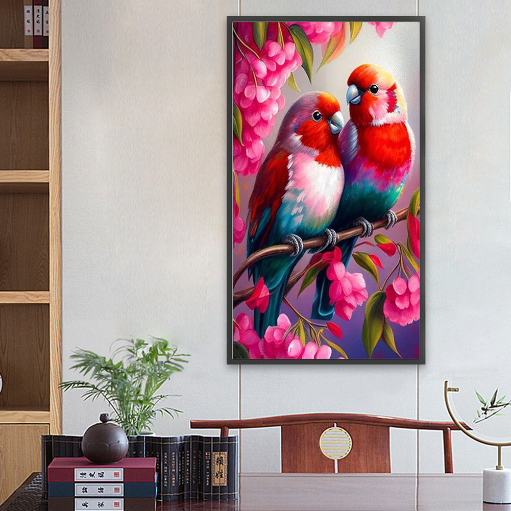 Colorful Bird - Full Round Drill Diamond Painting 40*70CM