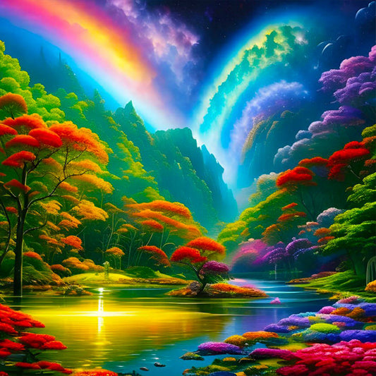 Colorful Forest - Full Round Drill Diamond Painting 50*50CM