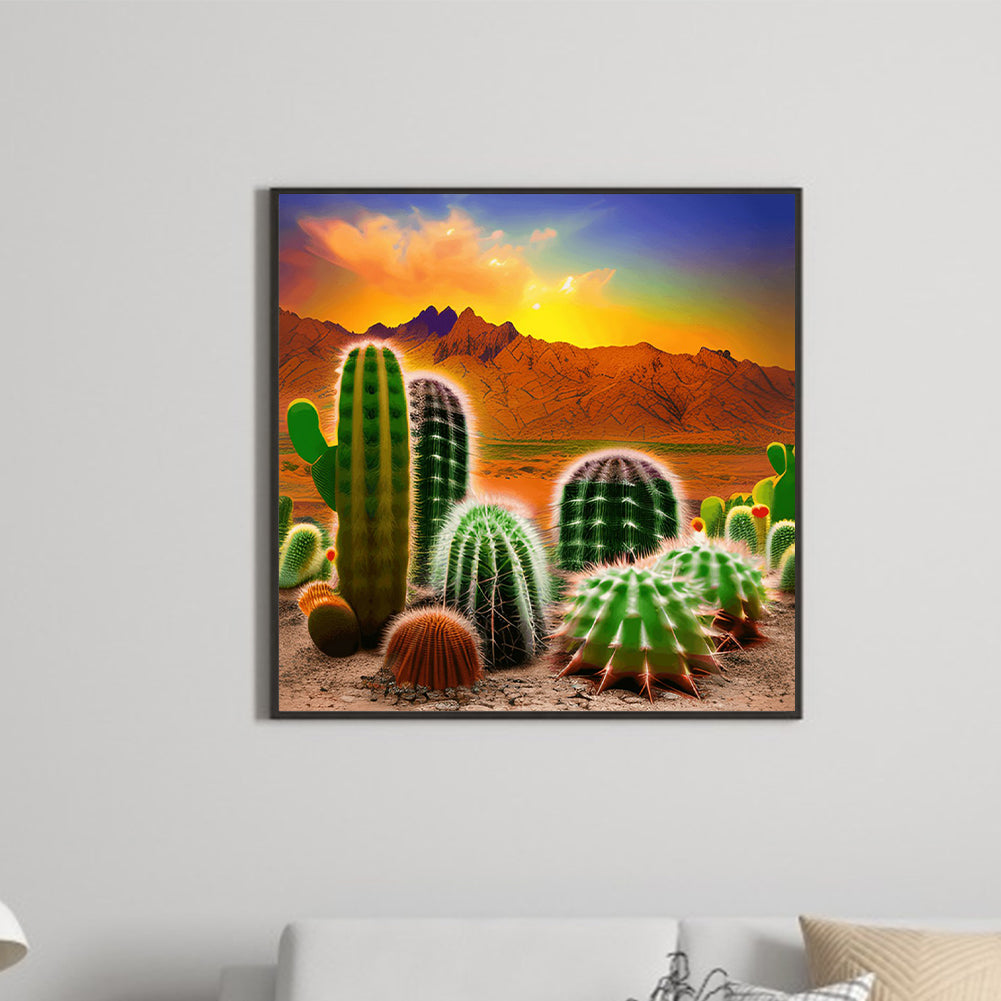 Alpine Cactus - Full Round Drill Diamond Painting 50*50CM