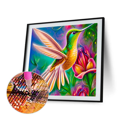 Colorful Hummingbird - Full Round Drill Diamond Painting 50*50CM