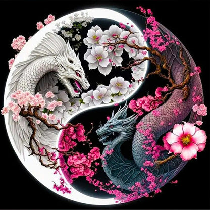 Tai Chi Yin Yang Dragon - Full Round Drill Diamond Painting 50*50CM