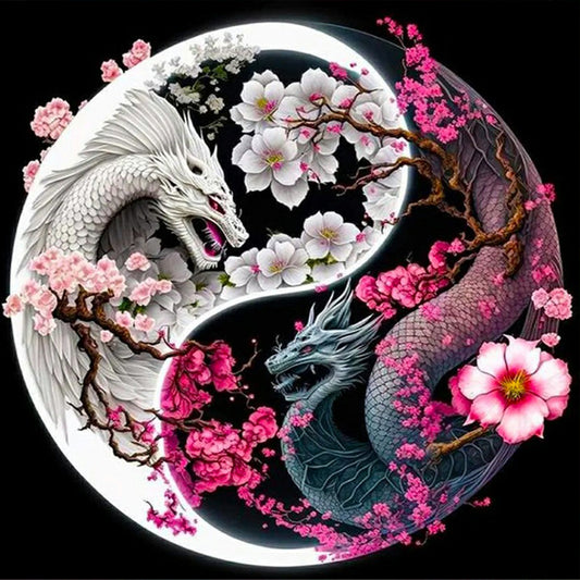 Tai Chi Yin Yang Dragon - Full Round Drill Diamond Painting 50*50CM