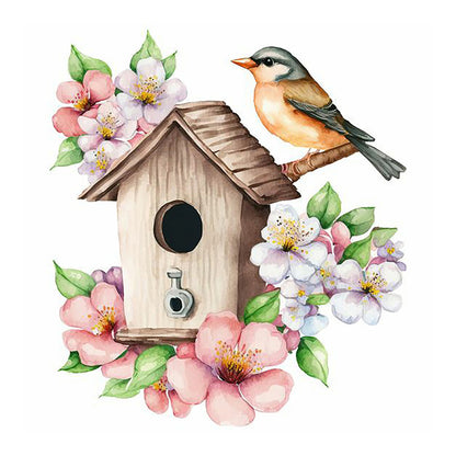 Little Bird And Its House - Full Round Drill Diamond Painting 30*30CM