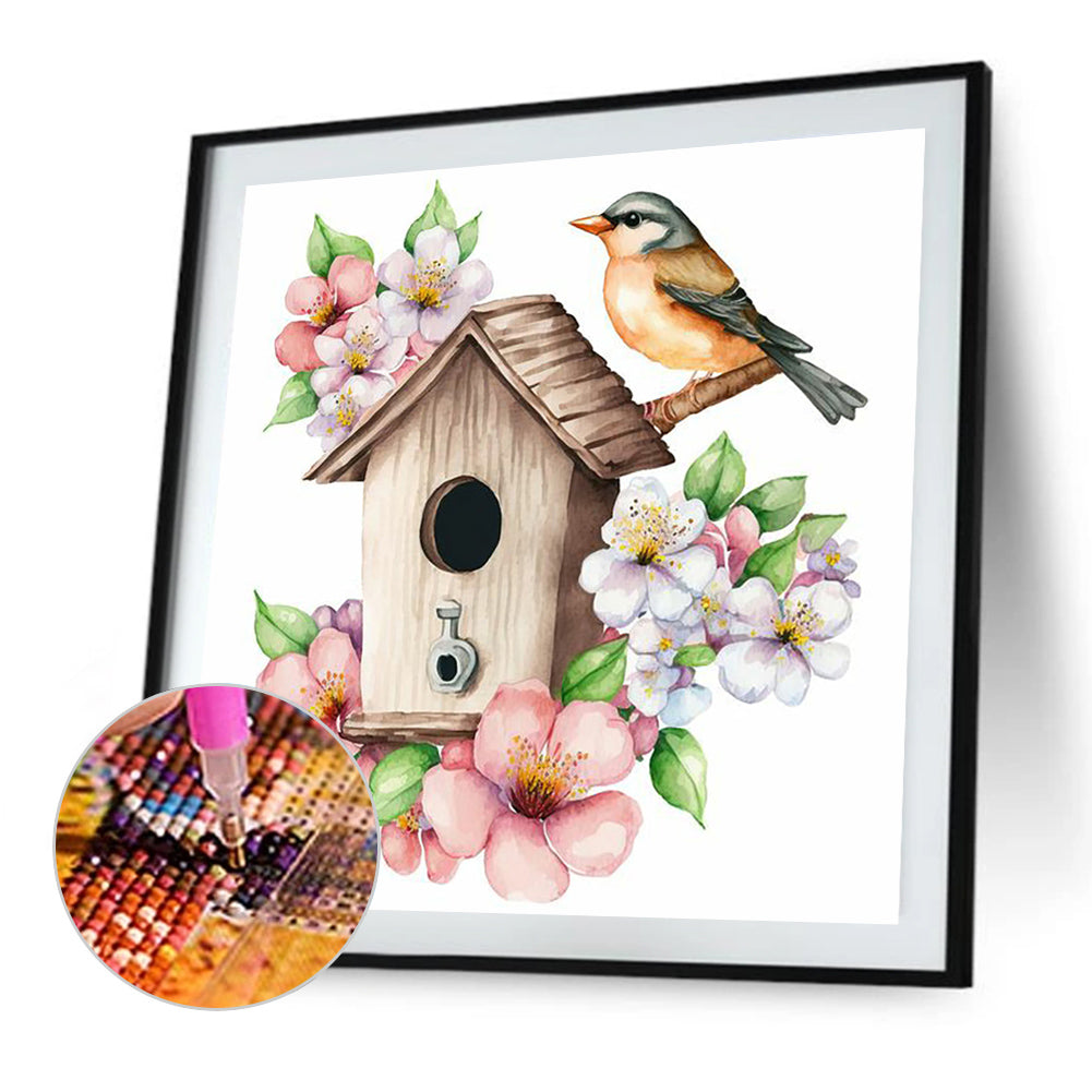 Little Bird And Its House - Full Round Drill Diamond Painting 30*30CM