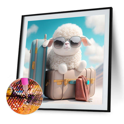 Sheep On Tour - Full Round Drill Diamond Painting 30*30CM