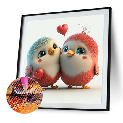 Bird Of Love - Full Round Drill Diamond Painting 30*30CM