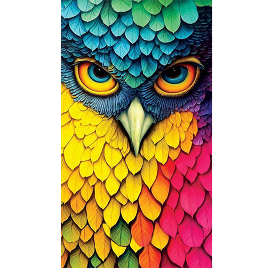 Colorful Owl - Full Round Drill Diamond Painting 40*70CM