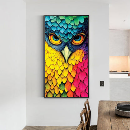 Colorful Owl - Full Round Drill Diamond Painting 40*70CM