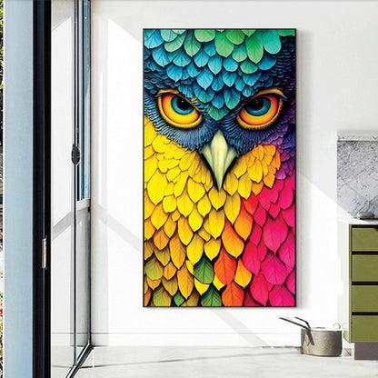 Colorful Owl - Full Round Drill Diamond Painting 40*70CM