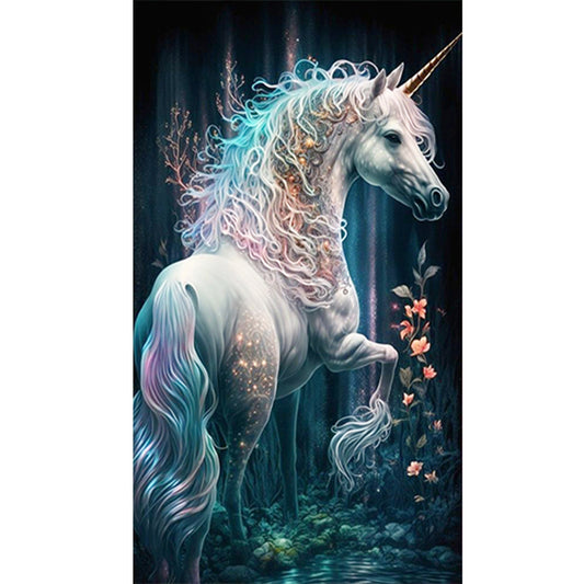 Fantasy Unicorn - Full Round Drill Diamond Painting 40*70CM