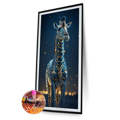 Giraffe Under The Starry Night - Full Round Drill Diamond Painting 40*80CM
