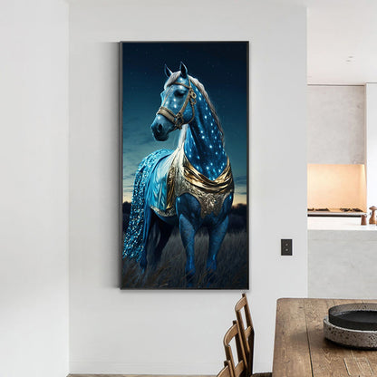 Horse Under The Starry Night - Full Round Drill Diamond Painting 40*80CM