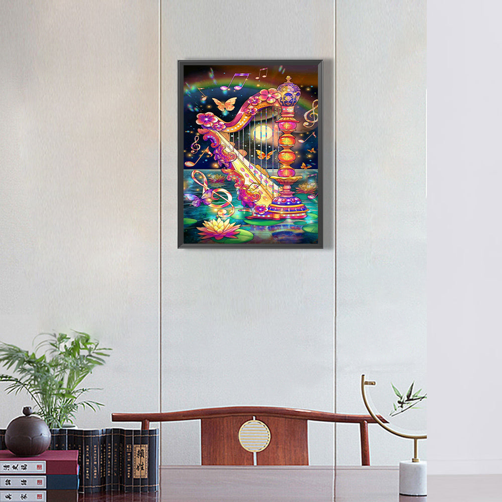 Multicolored Harp - Full Round Drill Diamond Painting 30*40CM