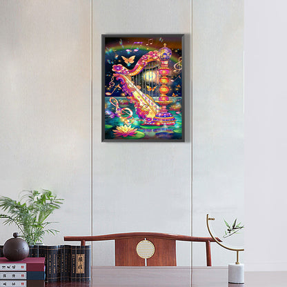 Multicolored Harp - Full Round Drill Diamond Painting 30*40CM