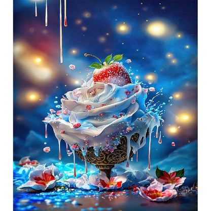 Petal Ice Cream - Full Round Drill Diamond Painting 35*40CM