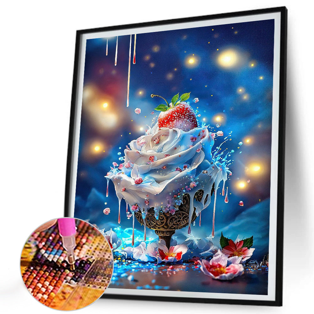 Petal Ice Cream - Full Round Drill Diamond Painting 35*40CM