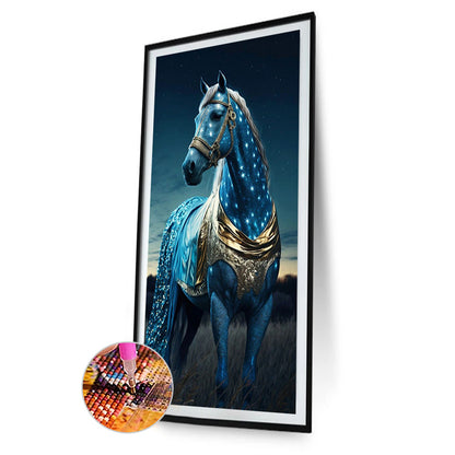 Horse Under The Starry Night - Full Square Drill Diamond Painting 40*80CM