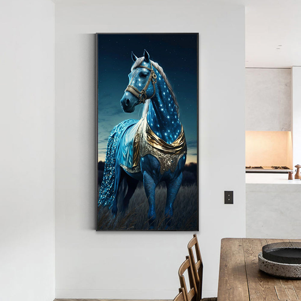 Horse Under The Starry Night - Full Square Drill Diamond Painting 40*80CM