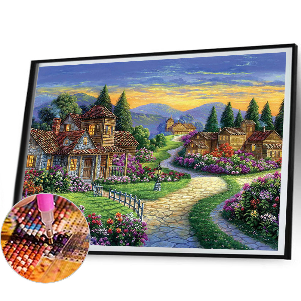 Village Farmhouse - Full Round Drill Diamond Painting 60*50CM