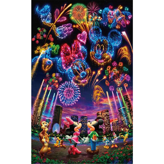 Disney Castle Fireworks - Full Round Drill Diamond Painting 30*50CM