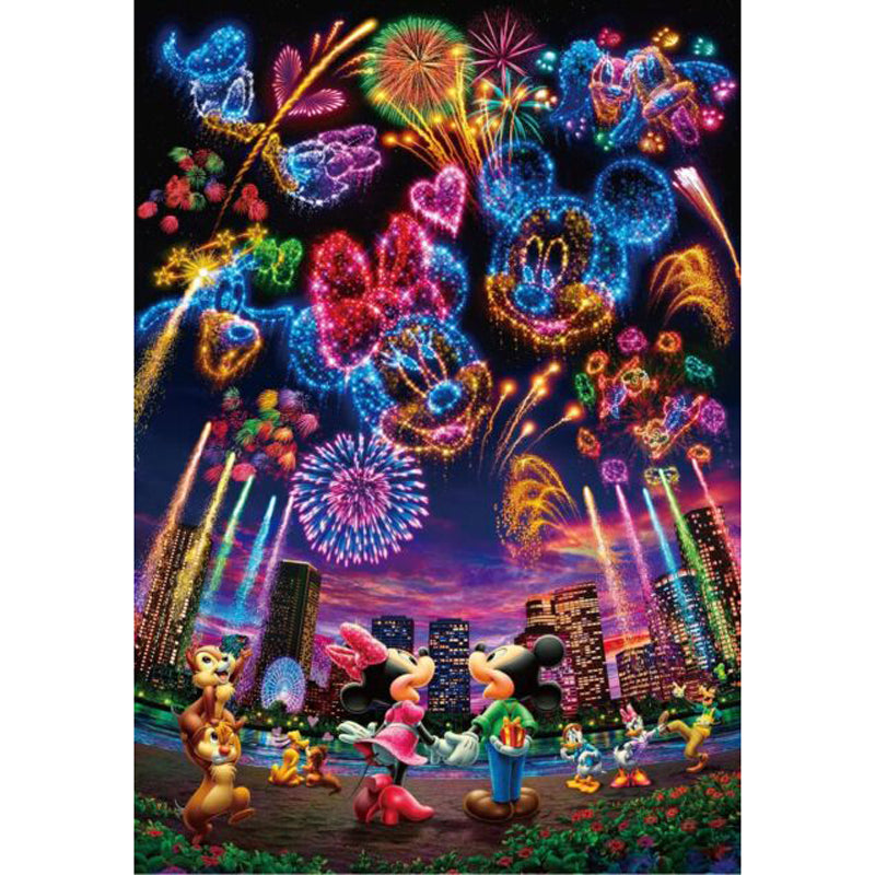 Disney Castle Fireworks - Full Round Drill Diamond Painting 30*50CM